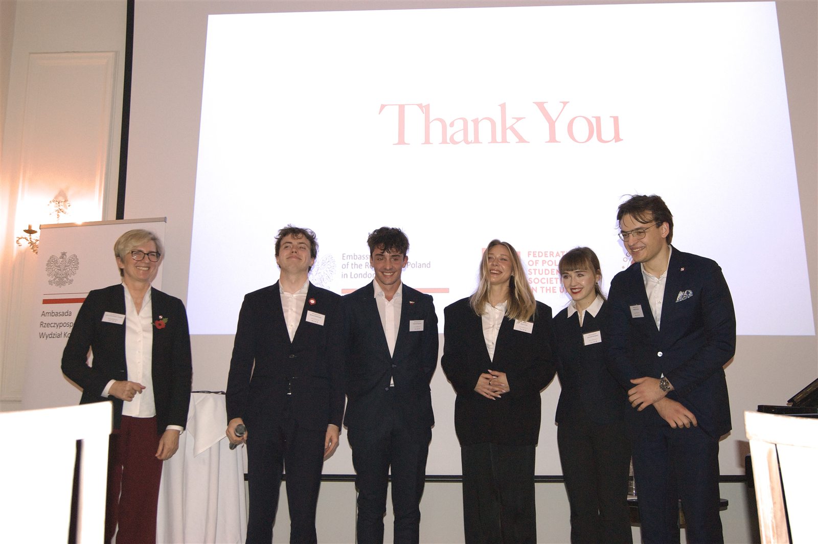 The Polish Youth Congress team on stage at Ognisko Polskie